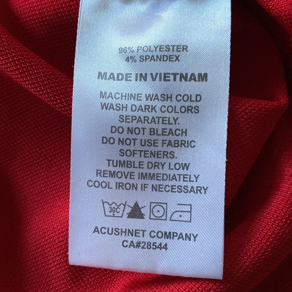 Footjoy FJ Golf Stretch Polo Shirt Men's Size M colour Red CA#28544 - Picture 8 of 9